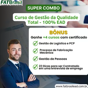 Como funciona o curso de Gestão da Qualidade Total? O curso de gestão de qualidade  é 100% Online e visa capacitar os participantes com habilidades e conhecimentos para implementar e manter sistemas eficazes de gestão da qualidade. Ele abrange conceitos básicos, normas, implementação de sistemas, ferramentas de qualidade, auditoria, melhoria contínua e estudos de caso práticos. Os detalhes exatos do curso podem variar, mas a ênfase é fornecer uma base sólida de conhecimento e habilidades para os participantes lidarem com desafios relacionados à gestão da qualidade. Vale a pena se tornar um gestor de qualidade? De acordo com dados salariais disponíveis, a remuneração média de um gestor de qualidade no Brasil está na faixa de aproximadamente R$ 5.000 a R$ 10.000 por mês. No entanto, é importante ressaltar que essa é apenas uma estimativa e os salários podem variar consideravelmente dependendo dos fatores mencionados anteriormente.