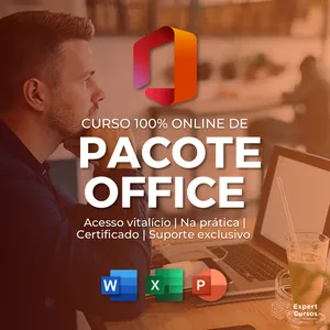 Como funciona o Formação Pacote Office? A Formação Pacote Office é um curso que valoriza o tempo dos alunos, oferecendo vídeo aulas com duração máxima de 20 minutos. O conteúdo é direto e inclui a execução passo a passo de todos os módulos, além de exercícios práticos. Nesse curso, você aprenderá tudo sobre Word, Excel e Power Point, desde o nível básico ao avançado. Ao concluir o curso, receberá um certificado reconhecido como capacitação profissional, com uma carga horária total de 90 horas. Além disso, terá acesso vitalício ao curso e a uma Área de Membros exclusiva, onde poderá tirar todas as suas dúvidas com os professores. Confira abaixo todo o conteúdo abordado no curso. Vale a pena aprender o pacote Office? Aprender o Pacote Office, que inclui programas como Word, Excel e PowerPoint, pode ser um investimento valioso. Dominar essas ferramentas é essencial no mercado de trabalho, aumenta a eficiência e produtividade, facilita a comunicação e colaboração em equipes, possui aplicação ampla e promove o autodesenvolvimento contínuo. Em resumo, aprender o Pacote Office oferece benefícios significativos para o sucesso profissional e pessoal.