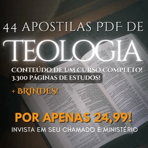 44 Apostilas de Teologia Funciona? Sim, 44 Apostilas de Teologia funciona. Com base nas informações fornecidas, os livros são um  curso completo de estudos teológicos e relacionados à Bíblia. O autor do livro é o professor Danilo Moraes, mestre em teologia pela FTBSP  O material completo possui 3.300 páginas de estudos e é composto por 44 apostilas agrupadas em 7 módulos. Além disso, o livro em PDF "Profetas, Profecias e Profetismo" do professor Danilo Moraes é oferecido gratuitamente junto com o material. 44 Apostilas de Teologia vale a pena? Sim, 44 Apostilas de Teologia vale a pena. As apostilas abrangem uma ampla gama de tópicos relacionados à teologia, estudos bíblicos e ministério.