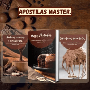 Como funciona a Apostilas Master? Apostilas Master é uma coletânea de 3 livros que oferece instruções e receitas para ajudar os leitores a melhorar suas habilidades na confeitaria. Aqui está uma análise das informações fornecidas: Conteúdo: Massas Variadas: O livro ensina 15 tipos diferentes de massas, incluindo massas pão de ló, amanteigada, chiffon e red velvet, entre outras. Essas receitas fornecerão conhecimento, experiência, qualidade e variedade para os bolos que você faz. Clássicos e Tendências Recheadas: O livro apresenta 20 receitas de recheios, abrangendo desde os clássicos até os recheios que seguem as tendências atuais. Isso permitirá que você tenha variedade e qualidade nos seus bolos. Visualmente Perfeito: O livro oferece 10 receitas de coberturas, como chantininho, buttercream, glacê real e ganache em ponto de bico. Essas coberturas ajudarão a melhorar a aparência visual dos seus bolos, deixando seus clientes impressionados. BÔNUS: Recomendações Master: Para facilitar o seu aprendizado e acelerar o seu dia a dia, cada receita tem uma recomendação de onde e como usar da melhor forma! Ótimo também para quem está iniciando agora na confeitaria! Chantininho power: Aquele que mesmo no calor não irá escorrer dos seus bolos. Só quem já fez coberturas em dias quentes sabe como é, elas acabam derretendo muito rápido, estragando todo o visual do bolo. Usar essa receita do chantininho power nesses dias será perfeito para que você não passe mais por isso! 7 dicas para você fazer uma massa fofa e perfeita: Essas dicas são para você que faz massas que afundam no meio, murcham do nada ou não ficam fofas como você gostaria! Você aprenderá o passo a passo que diferenciará de uma iniciante que faz massas que não dão certo, para uma pessoa capaz de fazer massas para qualquer tipo de bolo! Como fazer uma barreira de contenção para os seus recheios não escorrerem: Está começando agora e não consegue fazer recheios tão firmes? Usando a barreira de contenção que você aprenderá nesse bônus irá trazertoda uma estabilidade e segurança para que você possa trabalhartranquila e sem preocupações se irá escorrer ou não!