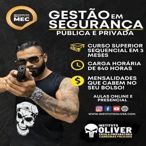 Curso Superior Sequencial de Gestão em Segurança Pública e Privada Funciona? Sim, Curso Superior Sequencial de Gestão em Segurança Pública e Privada funciona. O Instituto Oliver oferece um curso preparatório especializado em carreiras policiais e de segurança, com suporte ao aluno 24 horas por dia, materiais atualizados e uma missão de ajudar os estudantes a alcançarem sucesso em concursos públicos para ingressarem nas carreiras policiais. Curso Superior Sequencial de Gestão em Segurança Pública e Privada Vale a Pena? Sim, o Curso Superior Sequencial de Gestão em Segurança Pública e Privada vale a pena. Assim, a metodologia desse curso é direta, sem enrolação, e focada e no objetivo do aluno que é a aprovação. Dessa forma, no quesito custo beneficio o curso é o mais completo e acessível.