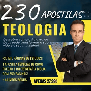 As 230 Apostilas de Teologia e 4 Livros do Professor Danilo Moraes Funciona? Sim, as 230 Apostilas de Teologia e 4 Livros do Professor Danilo Moraes funciona. O pacote de estudos inclui uma ampla gama de tópicos em teologia e estudos bíblicos, abrangendo desde a introdução à Bíblia até tópicos mais avançados, como hermenêutica, história da igreja e hebraico bíblico. Essas apostilas parecem fornecer um panorama abrangente da teologia e do estudo da Bíblia. Há uma apostila especial com 550 páginas dedicada a ensinar como pregar e interpretar a Bíblia. Isso pode ser valioso para pessoas que desejam aprofundar seu entendimento da Escritura e melhorar suas habilidades de pregação. As 230 Apostilas de Teologia e 4 Livros do Professor Danilo Moraes Vale a Pena? Sim, as 230 Apostilas de Teologia e 4 Livros do Professor Danilo Moraes vale a pena. O pacote inclui 4 livros de teologia em PDF do Professor Danilo Moraes. Estes livros podem complementar os estudos e oferecer insights adicionais sobre os temas abordados.