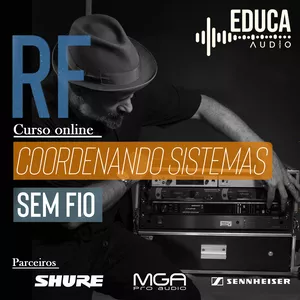 O Curso Coordenando Sistemas Sem Fio Funciona? Sim, o Curso Coordenando Sistemas Sem Fio funciona. Coordenando Sistemas Sem Fio é um curso para quem deseja trabalhar com segurança com microfones e in-ears sem fio. Ele foi desenvolvido numa parceria entre Educa Áudio e o professor do curso Leandro Lobo. O Curso Coordenando Sistemas Sem Fio Vale a Pena? Sim, o Curso Coordenando Sistemas Sem Fio vale a pena. Serão mais de 30 aulas abordando diversos temas como Antenas, Distribuidores, Combinadores e Softwares de Coordenação. Além de uma apostila com mais de 200 páginas com todo o conteúdo, grupo exclusivo com os alunos, encontros periódicos com o professor para tirar dúvidas e muito mais! Para quem o Curso Coordenando Sistemas Sem Fio é Bom? Profissionais ou entusiastas que desejam trabalhar com microfones e in-ears sem fio; Técnicos de áudio; Engenheiros de som; Músicos; Profissionais de produção de eventos ao vivo ou qualquer pessoa interessada em aprofundar seus conhecimentos nesse campo específico.