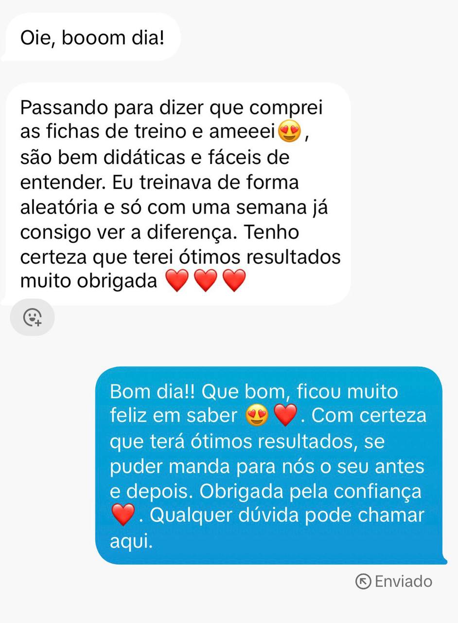 +100 Planilhas de Treino Funciona? Sim, +100 Planilhas de Treino funciona. Você está em busca de um treino eficiente e personalizado? Cansado de passar horas procurando exercícios na internet e ainda sem alcançar os resultados desejados? O curso de treinamento com todas as planilhas de treino é a solução ideal para quem quer maximizar seus resultados com um plano ajustado ao seu biotipo e nível de experiência. +100 Planilhas de Treino Vale a Pena? Sim, +100 Planilhas de Treino vale a pena. Essa planilhas oferecem mais de 100 planilhas de treino personalizadas, adaptadas para iniciantes, intermediários e avançados. As planilhas incluem métodos como PHAT (Power Hypertrophy Adaptive Training), Upper/Lower Push/Pull, Fullbody, treinos metabólicos e muito mais. Você terá treinos focados em cada grupamento muscular, eliminando a dúvida sobre volume e variação de treino. Com isso, você não precisará mais depender de fichas de academia, tudo estará ao seu alcance. Para quem +100 Planilhas de Treino é Bom? Iniciantes: Pessoas que estão começando a treinar e não sabem qual é o melhor treino ou aparelho para usar. O curso oferece uma orientação clara com treinos personalizados, facilitando o processo de adaptação à academia. Personal Trainers: Profissionais que desejam ampliar sua variedade de treinos para oferecer mais opções aos seus alunos. Eles também podem usar os vídeos explicativos para garantir que seus alunos realizem os exercícios corretamente. Alunos Avançados: Aqueles que já possuem experiência, mas estão buscando melhorar seus resultados, sair de platôs e explorar novas metodologias para maximizar seus ganhos.